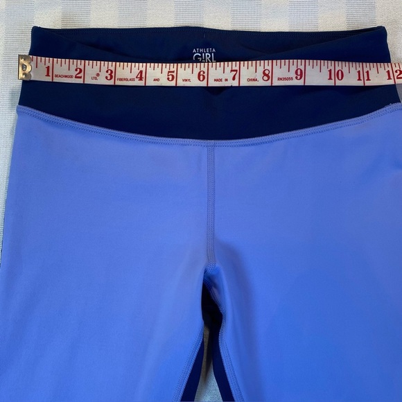 Athleta Girl Spring It On Cropped Leggings Sz L/12 2 Tone - Picture 2 of 10